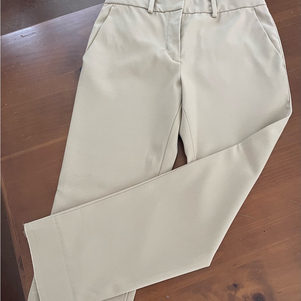 Helmut Lang Camel Wool Tapered Ankle Pants 2